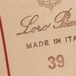 Pre Owned Loro Piana Green Suede Summer Charms Walk Slide Sandals Size 39