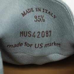 Pre Owned Loro Piana Blue Suede Summer Charms Walk Loafers Size 35.5