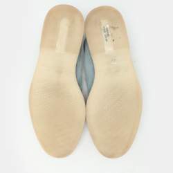 Pre Owned Loro Piana Blue Suede Summer Charms Walk Loafers Size 35.5
