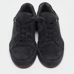 Loro Piana Black Suede Nuages Lace Up Sneakers Size 39