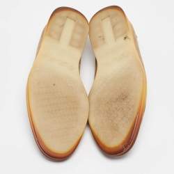 Pre Owned Loro Piana Beige Suede Summer Charms Walk Loafers Size 38.5