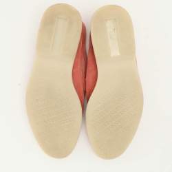 Pre Owned Loro Piana Pink Suede Summer Charms Walk Loafers Size 36