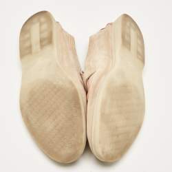 Pre Owned Loro Piana Beige/Pink Suede Summer Charms Walk Loafers Size 40.5