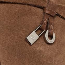 Pre Owned Loro Piana Brown Suede Summer Charms Walk Loafers Size 40