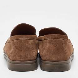Pre Owned Loro Piana Brown Suede Summer Charms Walk Loafers Size 40