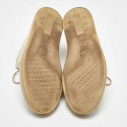 Pre Owned Loro Piana Off White Suede Namib Walk Lace up Ankle Boots Size 40