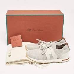 Pre Owned Loro Piana Grey Wool 360 LP Flexy Walk Low Top Sneakers Size 36