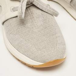 Pre Owned Loro Piana Grey Wool 360 LP Flexy Walk Low Top Sneakers Size 36