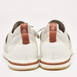 Pre Owned Loro Piana Grey Wool 360 LP Flexy Walk Low Top Sneakers Size 36