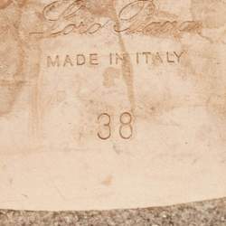 Pre Owned Loro Piana Brown Suede Summer Charms Walk Flat Slides Size 38