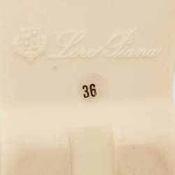 Loro Piana Grey Shearling Fur and Suede Summer Charms Walk Loafers Size 36