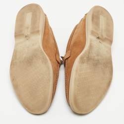 Pre Owned Loro Piana Brown Suede Summer Charms Walk Loafers Size 37