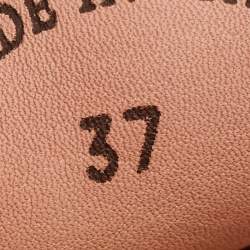 Pre Owned Loro Piana Pink Suede Summer Charms Walk Slip On Loafers Size 37