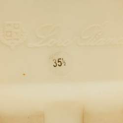 Pre Owned Loro Piana Brown Suede Summer Charms Walk Slip On Loafers Size 35.5