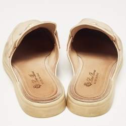 Pre Owned Loro Piana Beige Suede Summer Charms Walk Mules Size 37