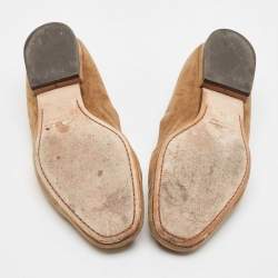Loro Piana Brown Suede Summer Charms Walk Loafers Size 35