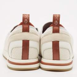 Loro Piana Cream Fabric and Suede 360 LP Flexy Walk Sneakers Size 39