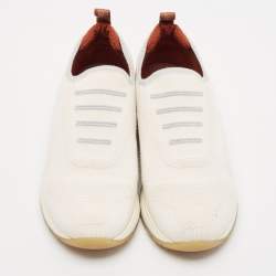 Loro Piana Cream Fabric and Suede 360 LP Flexy Walk Sneakers Size 39