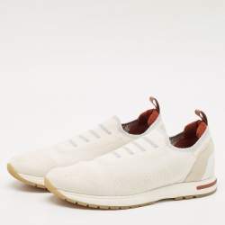 Loro Piana Cream Fabric and Suede 360 LP Flexy Walk Sneakers Size 39