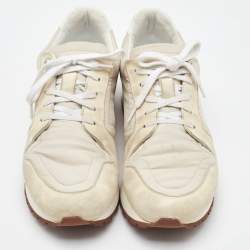 Loro Piana White/Cream Suede and Neoprene My Wind Sneakers Size 37