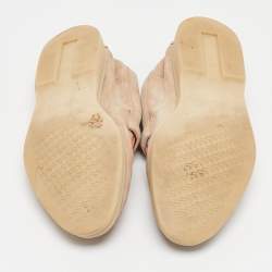 Pre Owned Loro Piana Beige Suede Summer Charms Walk Slip On Loafers Size 35