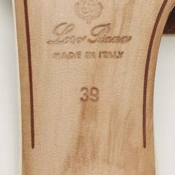 Loro Piana Beige Suede Summer Charms Slide Sandals Size 39