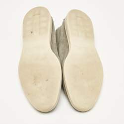Pre Owned Loro Piana Grey Suede Summer Charms Walk Loafers Size 39