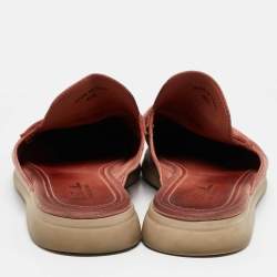 Pre Owned Loro Piana Pink Suede Babouche Charms Walk Sandals Size 40.5