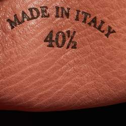 Pre Owned Loro Piana Pink Suede Babouche Charms Walk Sandals Size 40.5