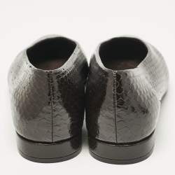 Loro Piana Brown Python Rebecca Ballet Flats Size 37.5