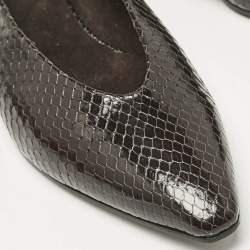 Loro Piana Brown Python Rebecca Ballet Flats Size 37.5