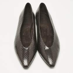 Loro Piana Brown Python Rebecca Ballet Flats Size 37.5