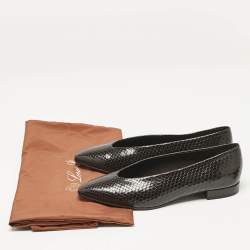 Loro Piana Brown Python Rebecca Ballet Flats Size 37.5