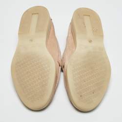 Pre Owned Loro Piana Beige Suede Summer Charms Walk Slip On Loafers Size 35