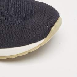 Pre Owned Loro Piana Navy Blue Knit Fabric 360 LP Flexy Walk Sneakers Size 42