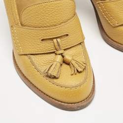 Loro Piana Yellow  Summer Charms Walk Loafer Pumps Size 36