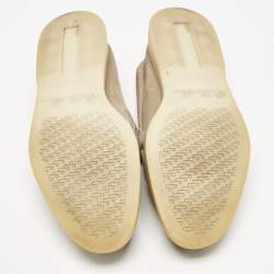 Pre Owned Loro Piana Beige Suede Summer Charms Walk Loafers Size 37