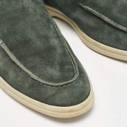 Loro Piana Green Stretch Band and Suede Ankle Length Boots Size 36