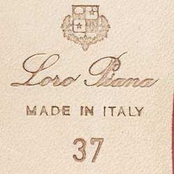 Pre Owned Loro Piana Pink Suede Summer Charms Walk Slide Sandals Size 37