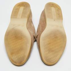 Pre Owned Loro Piana Beige Suede Summer Charms Walk Loafers Size 38