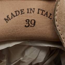 Pre Owned Loro Piana Beige Suede Summer Charms Walk Loafers Size 39