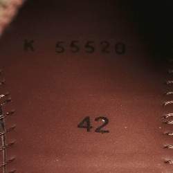 Pre Owned Loro Piana Olive Green Fabric and Leather 360 LP Flexy Walk Lace Up Sneakers Size 42