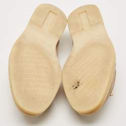 Pre Owned Loro Piana Beige Suede Summer Charms Walk Loafers Size 38.5