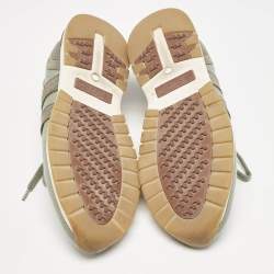 Pre Owned Loro Piana Grey Fabric 360 LP Flexy Walk Low Top Sneakers Size 38