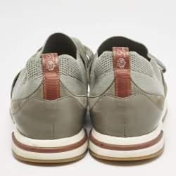 Pre Owned Loro Piana Grey Fabric 360 LP Flexy Walk Low Top Sneakers Size 38