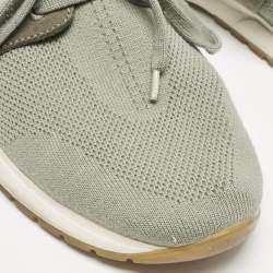 Pre Owned Loro Piana Grey Fabric 360 LP Flexy Walk Low Top Sneakers Size 38