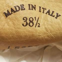 Pre Owned Loro Piana Yellow Suede Summer Charms Walk Loafers Size 38.5