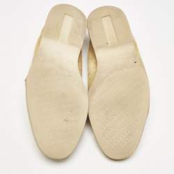 Pre Owned Loro Piana Yellow Suede Summer Charms Walk Loafers Size 38.5