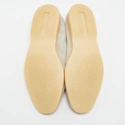 Pre Owned Loro Piana Grey Suede Summer Charms Walk Loafers Size 38