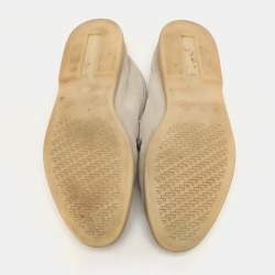 Pre Owned Loro Piana Grey Suede Summer Charms Walk Loafers Size 37